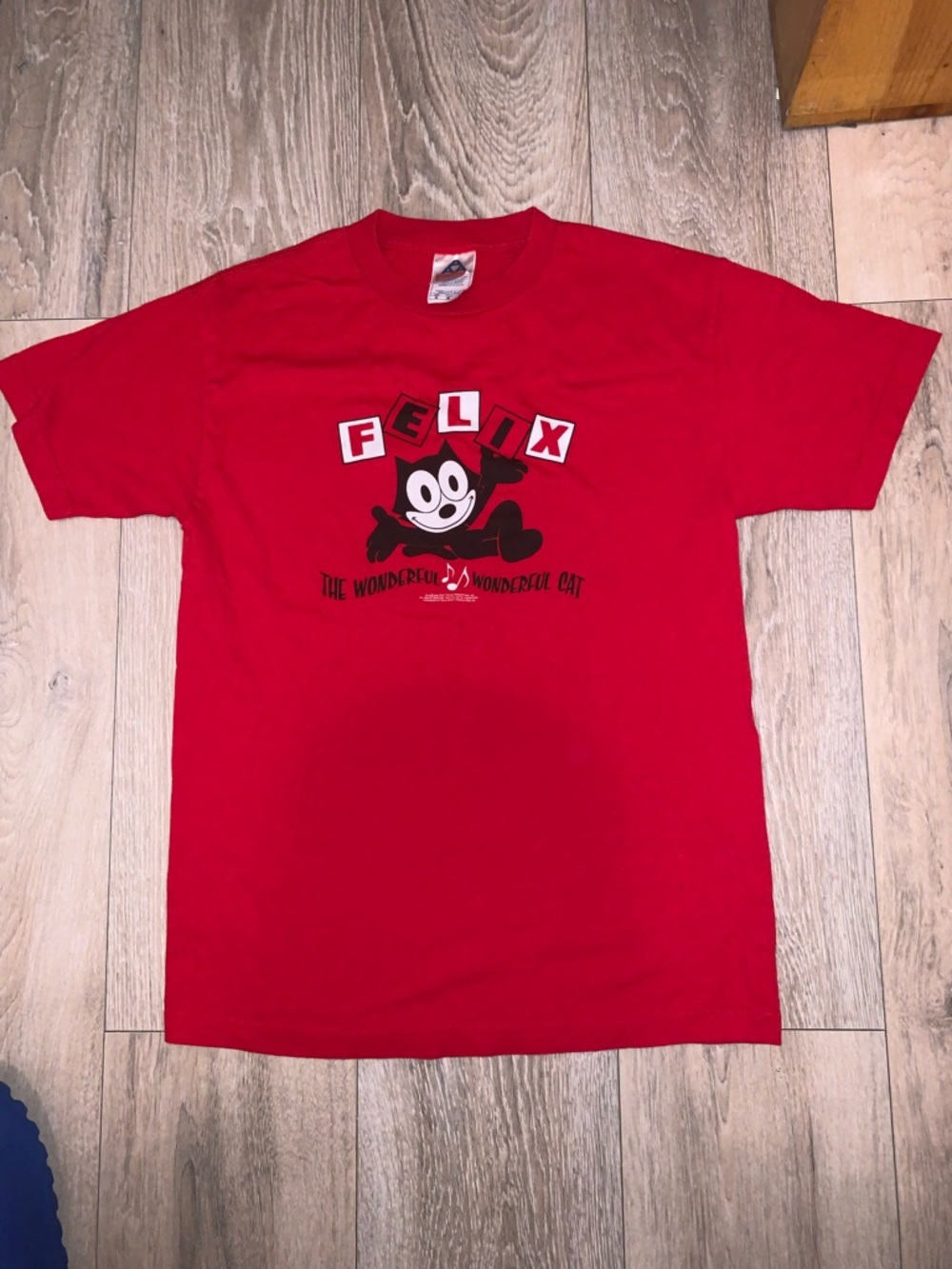 Vintage Felix The Wonderful Cat Red T-Shirt Size: Medium